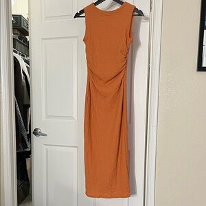 Orange bodycon dress